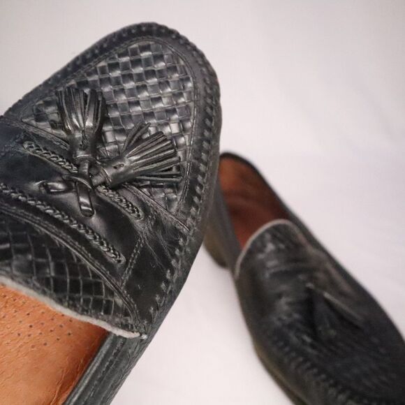 Brass Boot Tassel penny loafer men\'s Black Size 10 main image 5